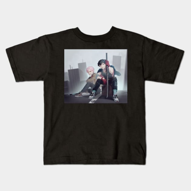 City boys Kids T-Shirt by limesicle